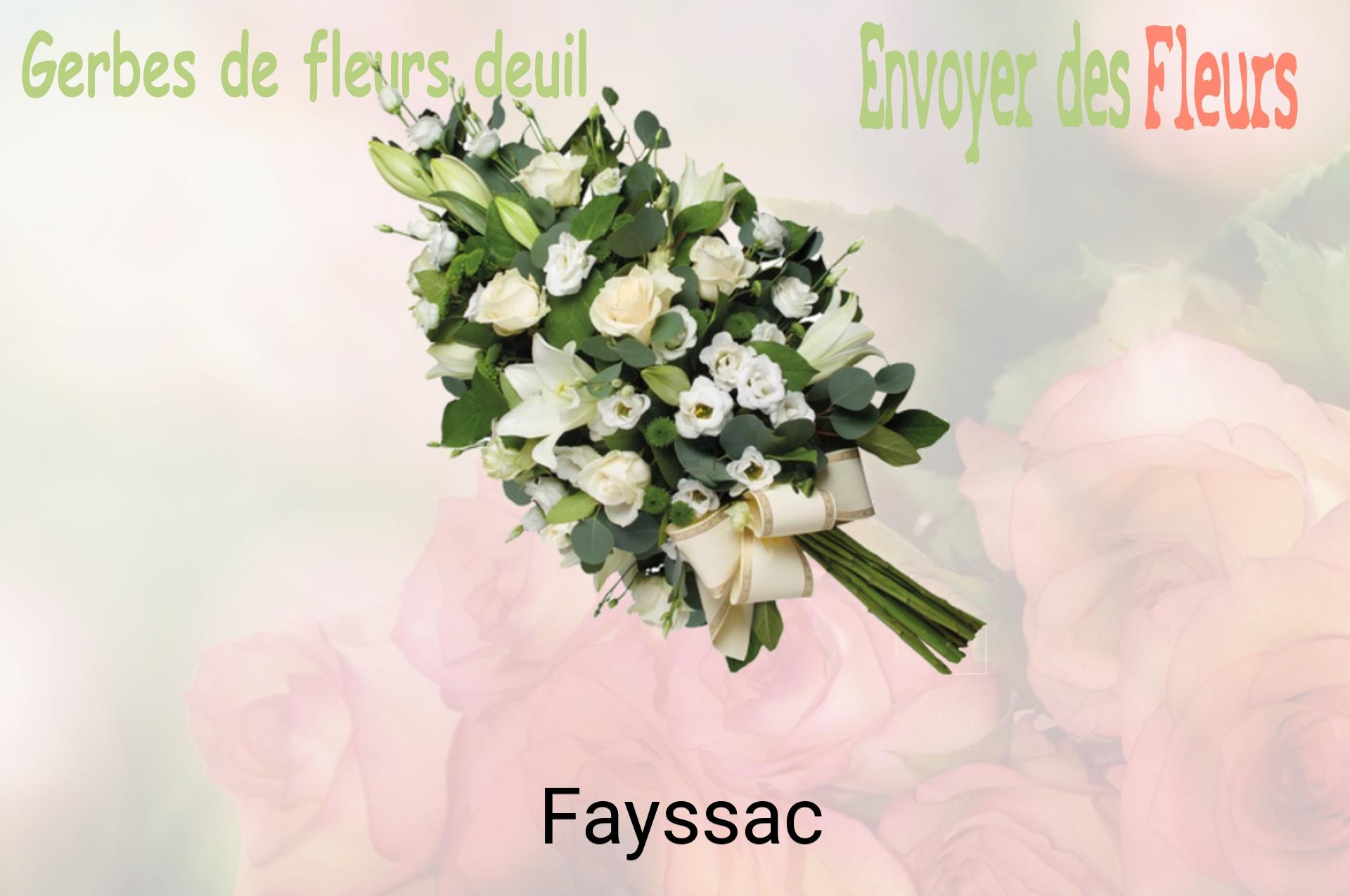 Gerbe de fleurs de deuil livrée à Fayssac